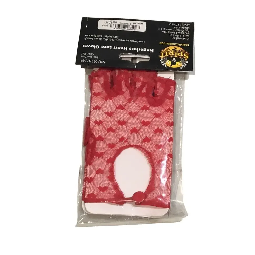 Spirit Fingerless Heart Lace Gloves